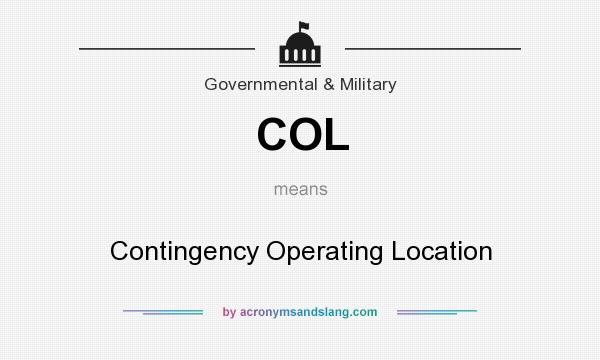 What does COL mean? It stands for Contingency Operating Location