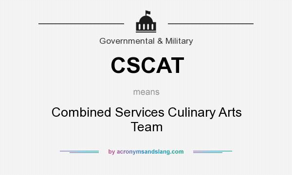 What does CSCAT mean? It stands for Combined Services Culinary Arts Team