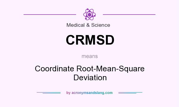 What does CRMSD mean? It stands for Coordinate Root-Mean-Square Deviation