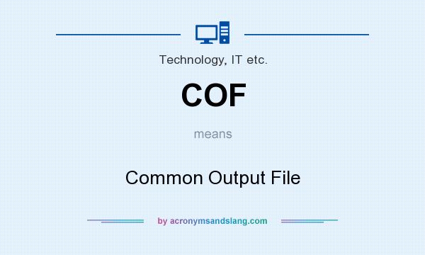 What does COF mean? It stands for Common Output File