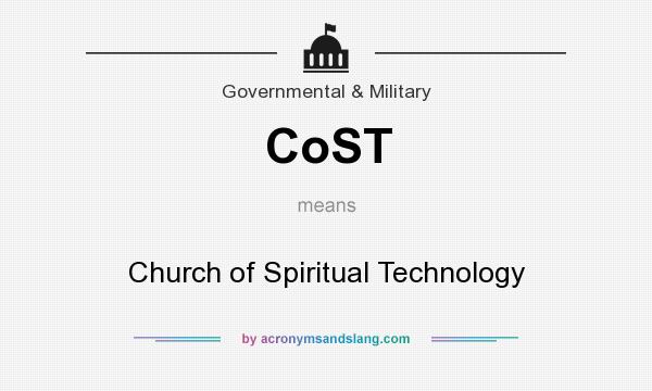 What does CoST mean? It stands for Church of Spiritual Technology