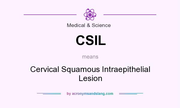 What does CSIL mean? It stands for Cervical Squamous Intraepithelial Lesion