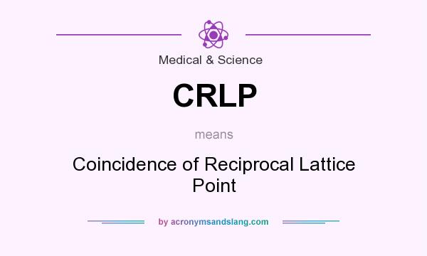 What does CRLP mean? It stands for Coincidence of Reciprocal Lattice Point