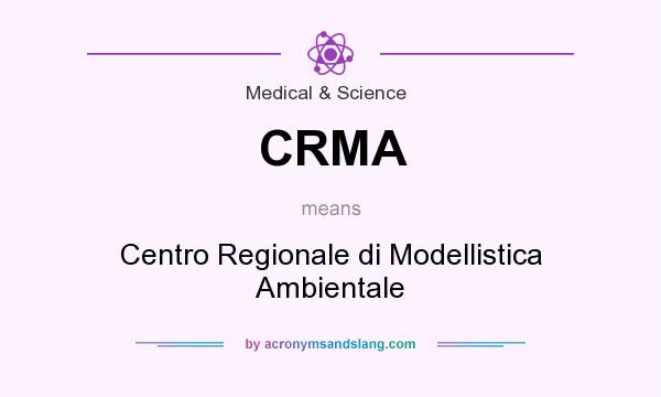 What does CRMA mean? It stands for Centro Regionale di Modellistica Ambientale