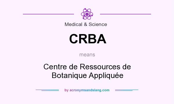What does CRBA mean? It stands for Centre de Ressources de Botanique Appliquée