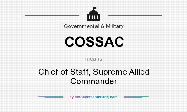 What does COSSAC mean? It stands for Chief of Staff, Supreme Allied Commander