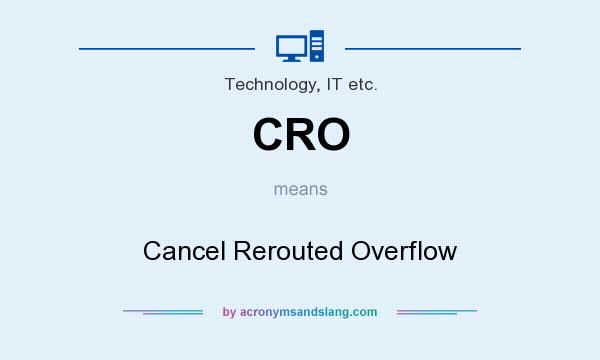 What does CRO mean? It stands for Cancel Rerouted Overflow