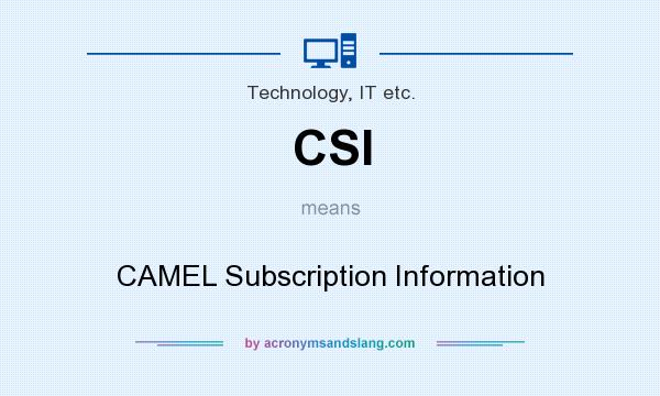 What does CSI mean? It stands for CAMEL Subscription Information