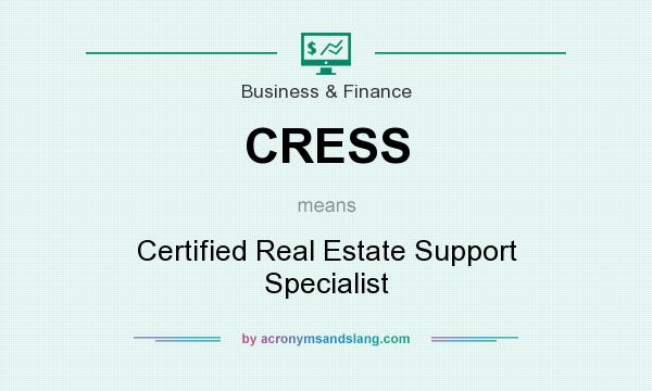 What does CRESS mean? It stands for Certified Real Estate Support Specialist