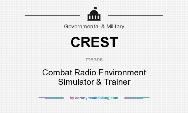 What does CREST mean? It stands for Combat Radio Environment Simulator & Trainer