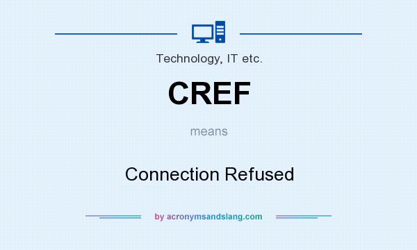 What does CREF mean? It stands for Connection Refused