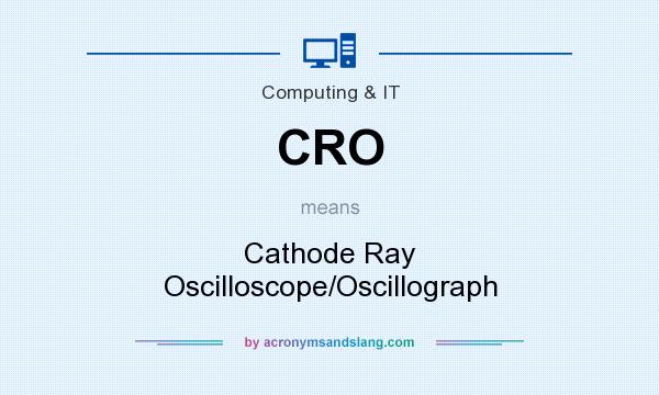What does CRO mean? It stands for Cathode Ray Oscilloscope/Oscillograph
