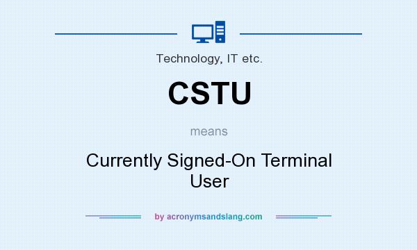 What does CSTU mean? It stands for Currently Signed-On Terminal User