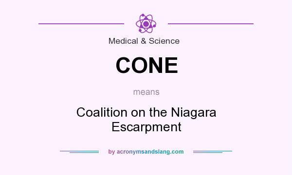 What does CONE mean? It stands for Coalition on the Niagara Escarpment