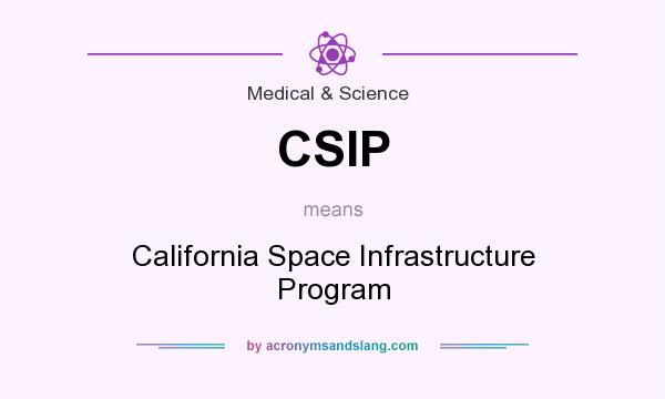 What does CSIP mean? It stands for California Space Infrastructure Program