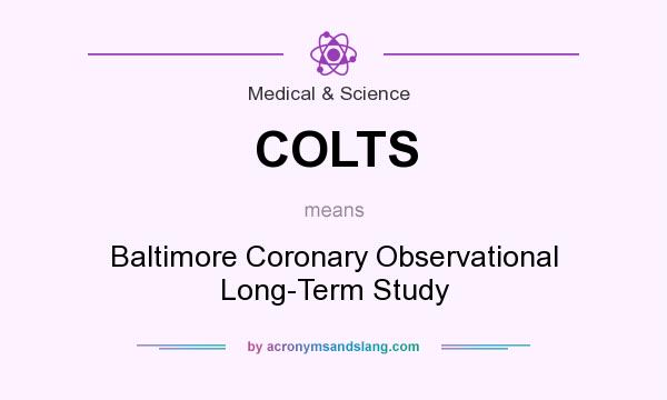 What does COLTS mean? It stands for Baltimore Coronary Observational Long-Term Study