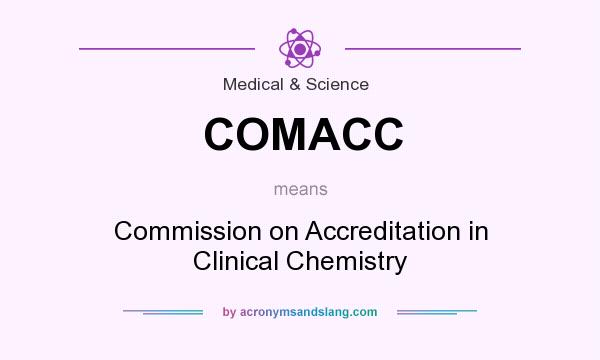 What does COMACC mean? It stands for Commission on Accreditation in Clinical Chemistry