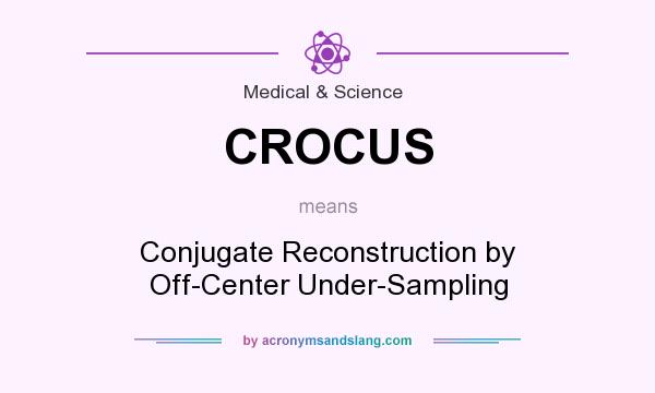 What does CROCUS mean? It stands for Conjugate Reconstruction by Off-Center Under-Sampling