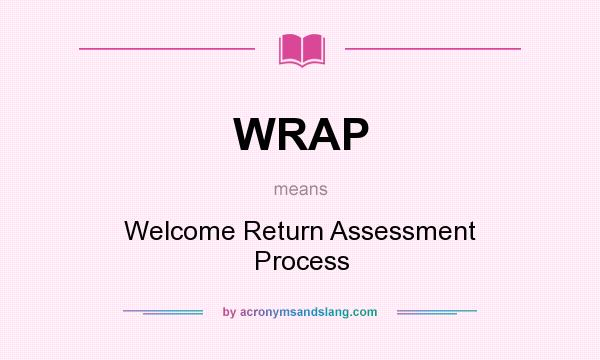 What does WRAP mean? It stands for Welcome Return Assessment Process