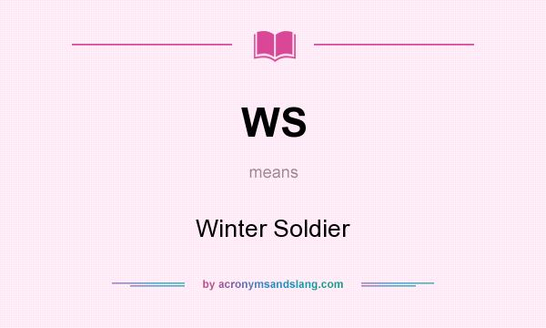 What does WS mean? It stands for Winter Soldier