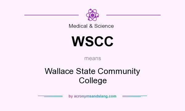 What does WSCC mean? It stands for Wallace State Community College