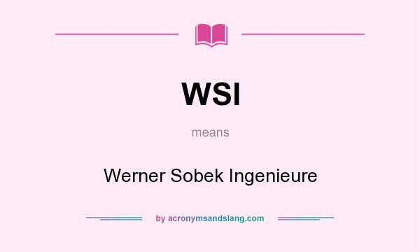 What does WSI mean? It stands for Werner Sobek Ingenieure
