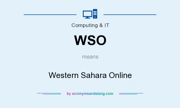 What does WSO mean? It stands for Western Sahara Online