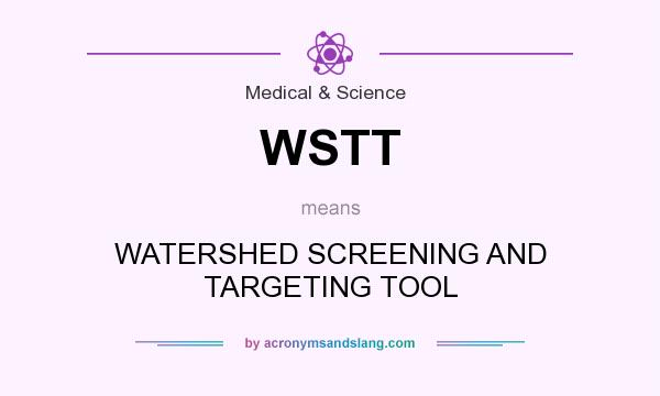 What does WSTT mean? It stands for WATERSHED SCREENING AND TARGETING TOOL
