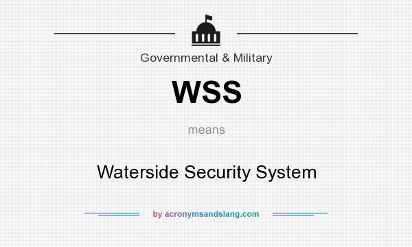 What does WSS mean? It stands for Waterside Security System