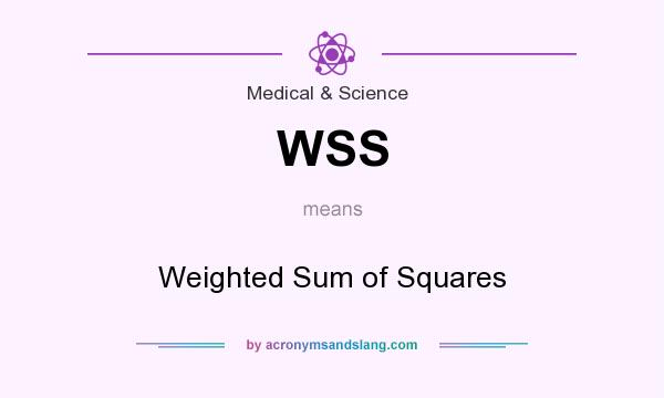 What does WSS mean? It stands for Weighted Sum of Squares