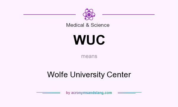 What does WUC mean? It stands for Wolfe University Center