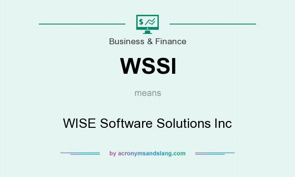 What does WSSI mean? It stands for WISE Software Solutions Inc