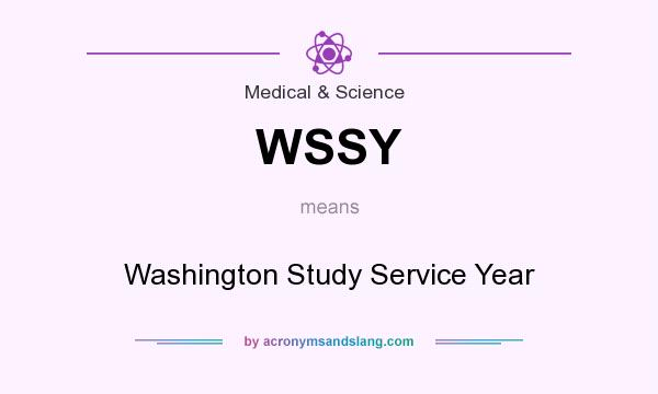 What does WSSY mean? It stands for Washington Study Service Year