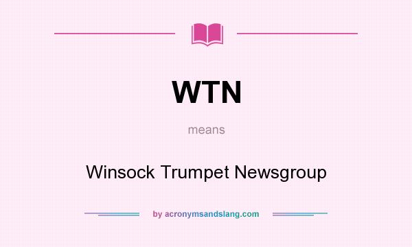 What does WTN mean? It stands for Winsock Trumpet Newsgroup