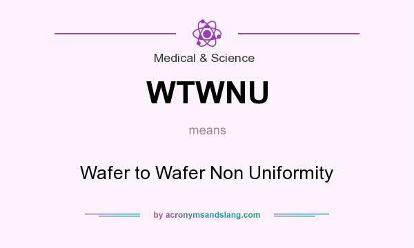 What does WTWNU mean? It stands for Wafer to Wafer Non Uniformity