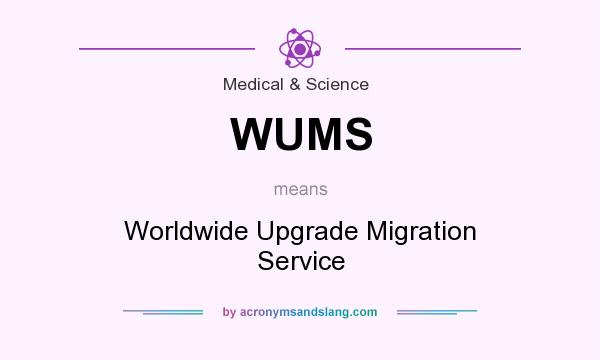 What does WUMS mean? It stands for Worldwide Upgrade Migration Service