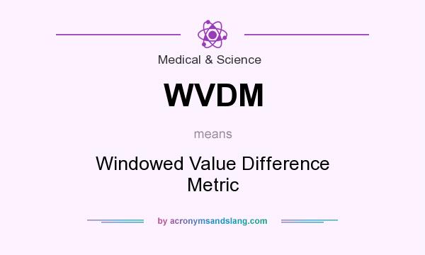 What does WVDM mean? It stands for Windowed Value Difference Metric