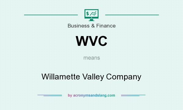 What does WVC mean? It stands for Willamette Valley Company
