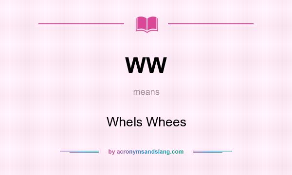 What does WW mean? It stands for Whels Whees