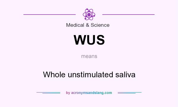 What does WUS mean? It stands for Whole unstimulated saliva