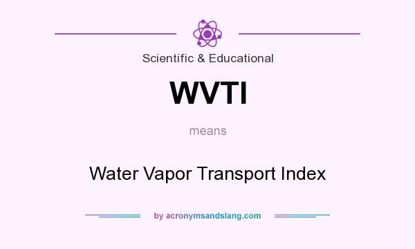 What does WVTI mean? It stands for Water Vapor Transport Index