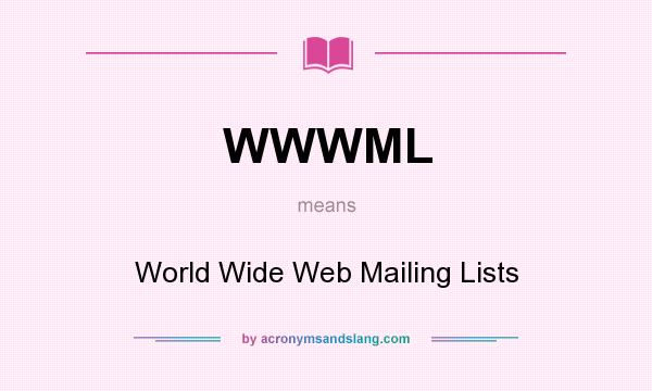 What does WWWML mean? It stands for World Wide Web Mailing Lists