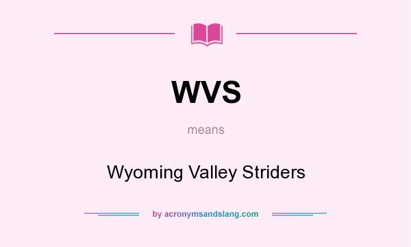 What does WVS mean? It stands for Wyoming Valley Striders