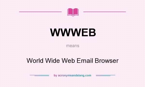 What does WWWEB mean? It stands for World Wide Web Email Browser