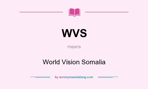 What does WVS mean? It stands for World Vision Somalia