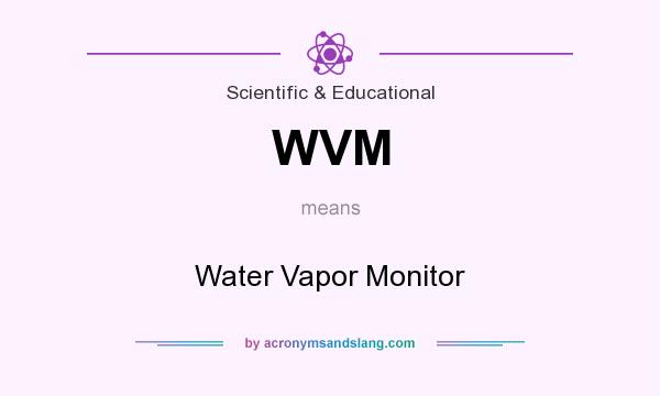 What does WVM mean? It stands for Water Vapor Monitor