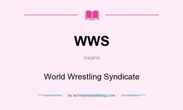 What does WWS mean? It stands for World Wrestling Syndicate