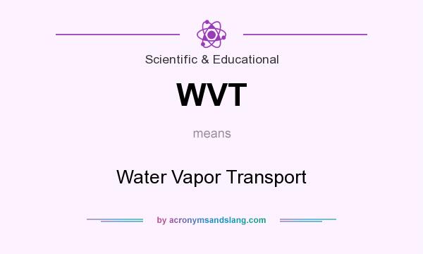 What does WVT mean? It stands for Water Vapor Transport