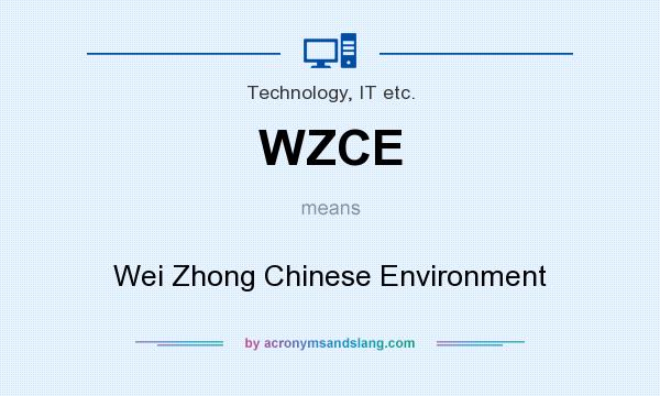 What does WZCE mean? It stands for Wei Zhong Chinese Environment