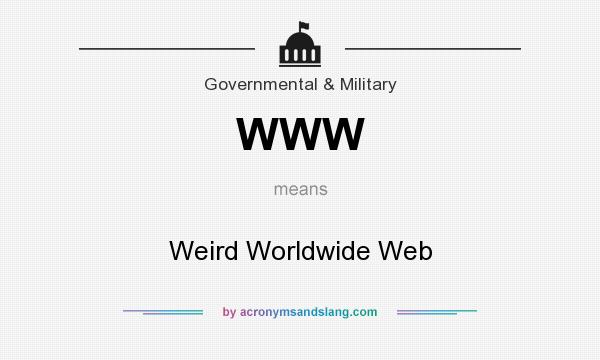 What does WWW mean? It stands for Weird Worldwide Web